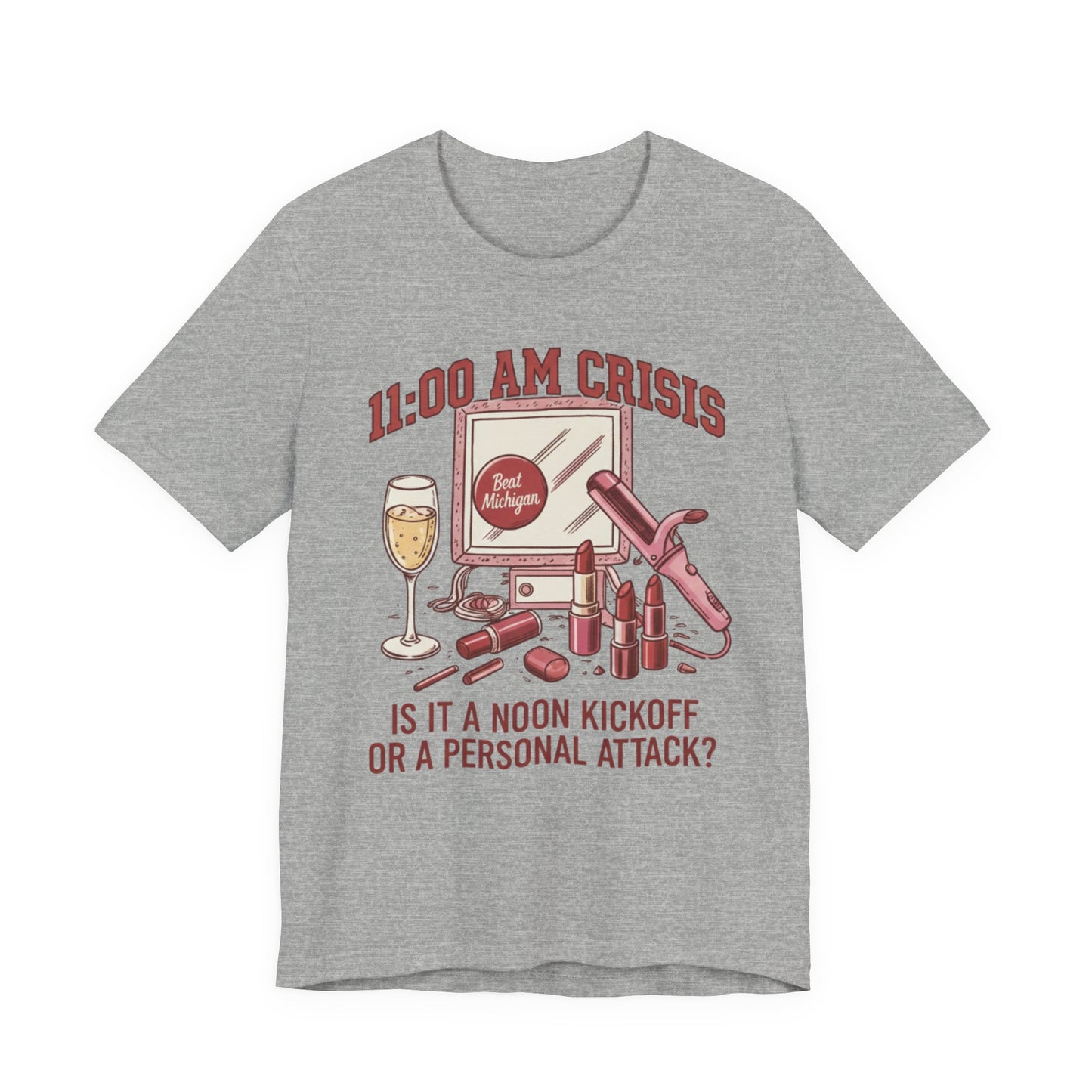 11:00 AM Crisis Graphic Tee | Saturday in Columbus Collection | Funny Lifestyle T-Shirt