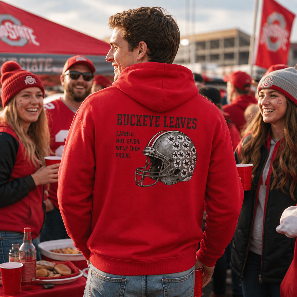 Buckeye Leaves Hoodie | Ohio State Football Sweatshirt