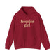 Hoosier Girl Graphic Hoodie | College Girl Collection | Indiana Lifestyle Hooded Sweatshirt