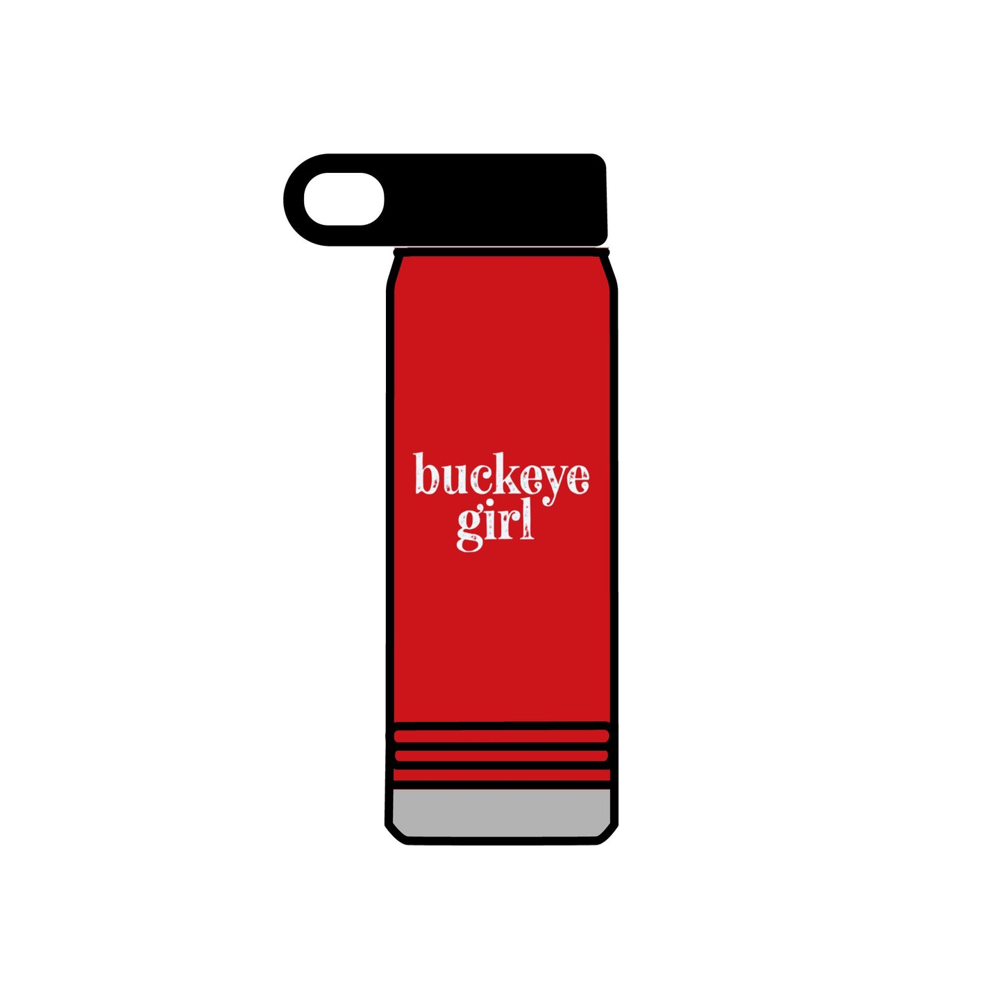 Buckeye Girl Water Bottle | 32oz Stainless Steel Insulated Bottle