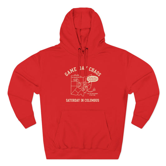 Game Day Chaos Map Graphic Hoodie | Saturday in Columbus Collection | Lifestyle Pullover