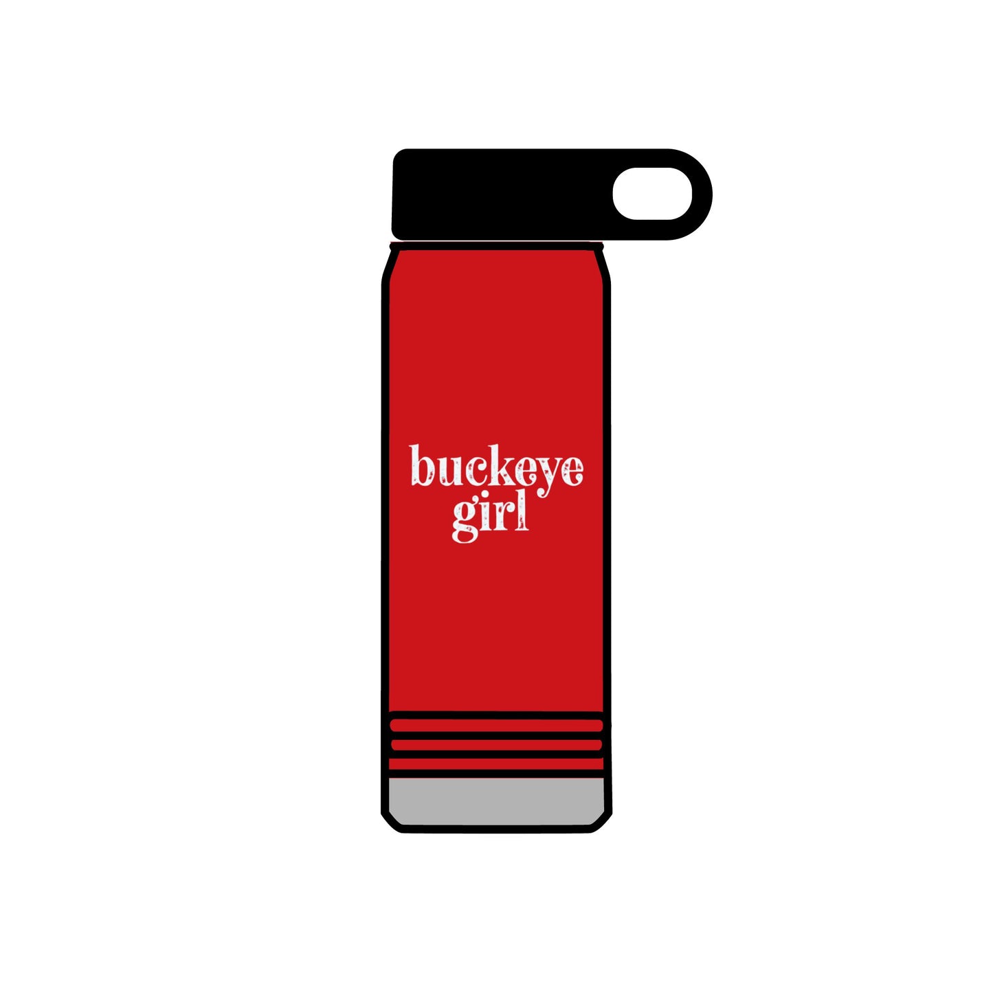 Buckeye Girl Water Bottle | 32oz Stainless Steel Insulated Bottle