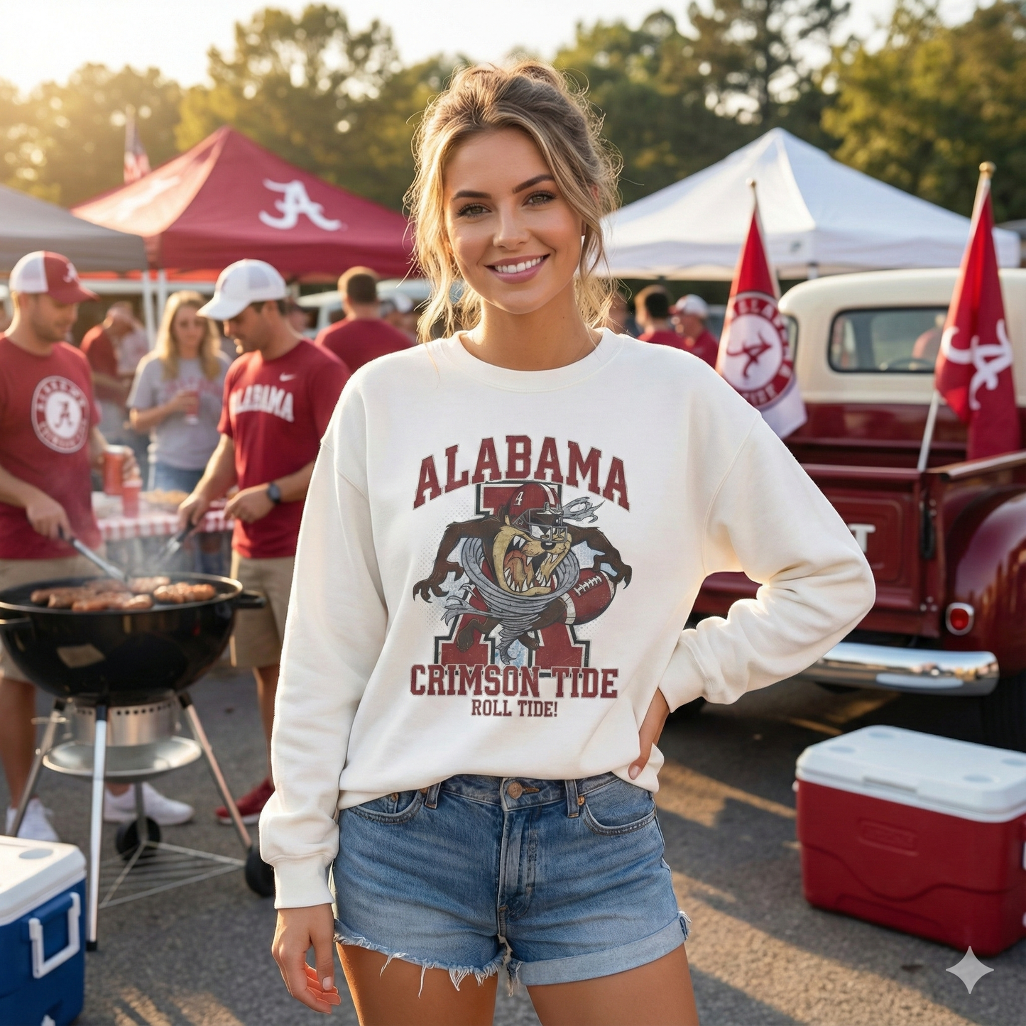 Alabama Football Sweatshirt | Retro Mascot | Vintage Graphic Crewneck