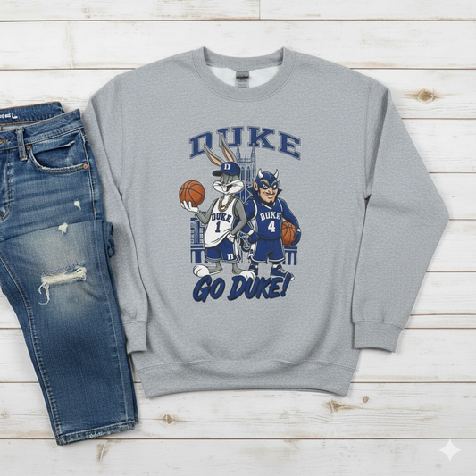 Duke Basketball Sweatshirt | Retro Mascot | Vintage Graphic Crewneck