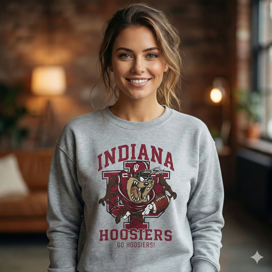 Indiana Football Sweatshirt | Retro Mascot | Vintage Graphic Crewneck