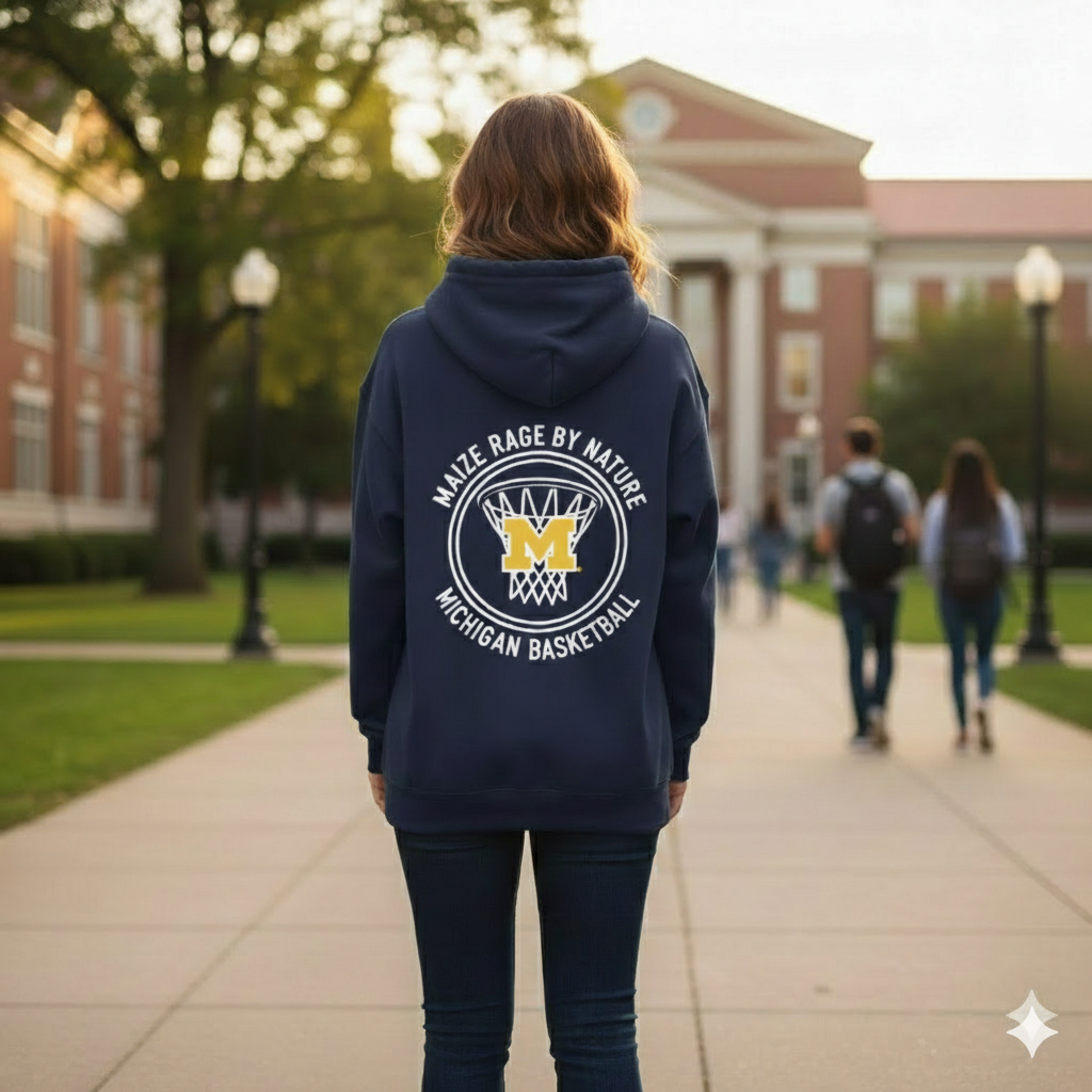 Michigan Basketball, Lifestyle Sweatshirt| Heritage Collection | Graphic Hoodie