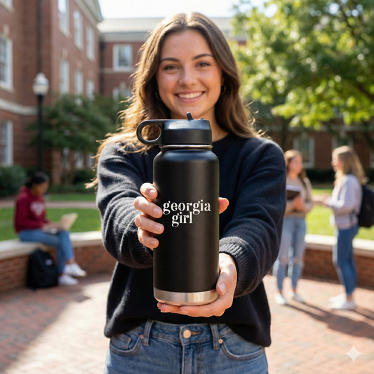 Georgia Girl Water Bottle | 32oz Stainless Steel Insulated Bottle