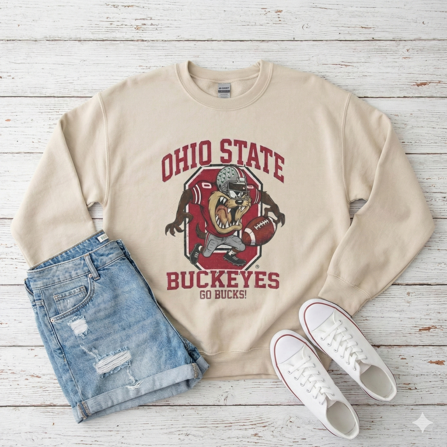 Ohio State Football Sweatshirt | Retro Mascot | Vintage Graphic Crewneck